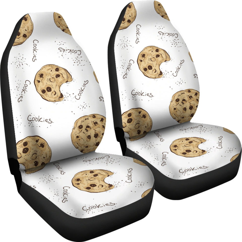 Sketch Style Cookie Pattern Universal Fit Car Seat Covers