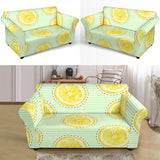 Slice Of Lemon Pattern Loveseat Couch Slipcover