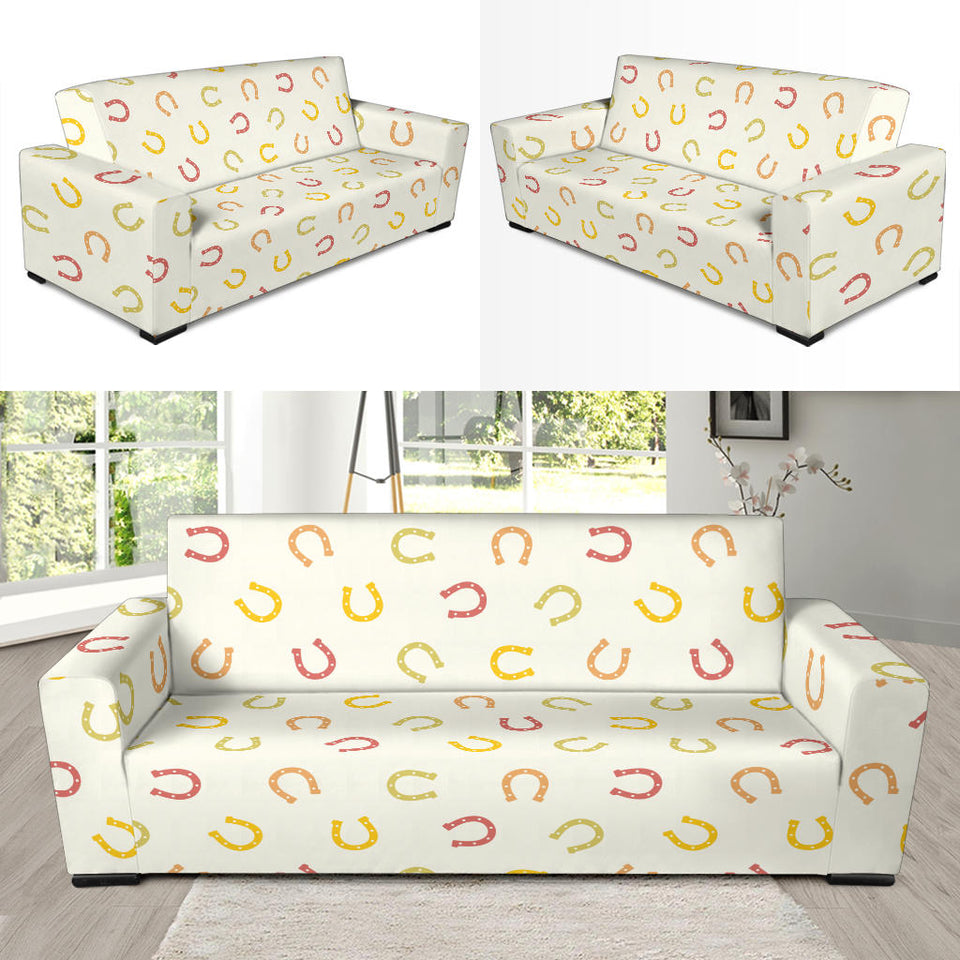 Horseshoes Pattern Print Design 02 Sofa Slipcover