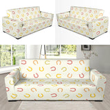 Horseshoes Pattern Print Design 02 Sofa Slipcover