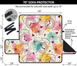 Clock butterfly pattern Sofa Cover Protector