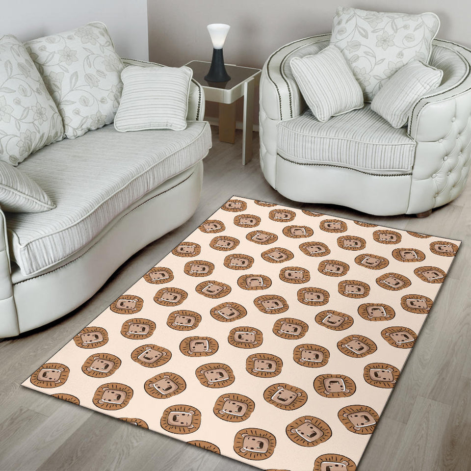 Lion Pattern Print Design 01 Area Rug