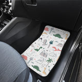 Cute Cartoon Dinosaurs Tree Pattern Front And Back Car Mats