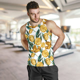 yellow tulips pattern Men Tank Top
