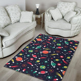 Colorful Space Pattern Planet Star Area Rug