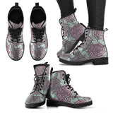 Spider Web Cobweb Design Color Pattern Leather Boots
