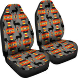 Deer Gray Set Of Car Seat Covers