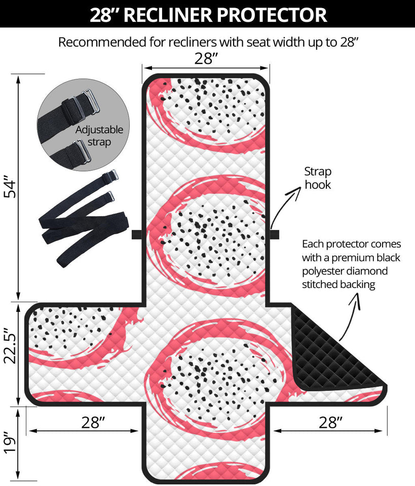 Hand drawn dragon fruit Recliner Cover Protector