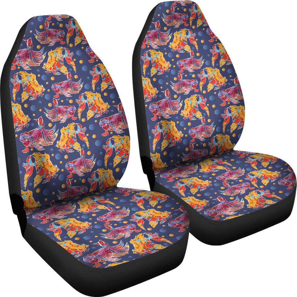Goldfish Pattern Print Design 05 Universal Fit Car Seat Covers