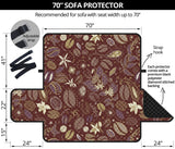 Coffee bean flower pattern Sofa Cover Protector