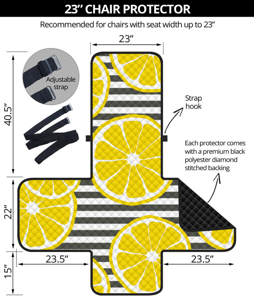 slice of lemon design pattern Chair Cover Protector