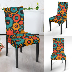 Gear Pattern Print Design 01 Dining Chair Slipcover