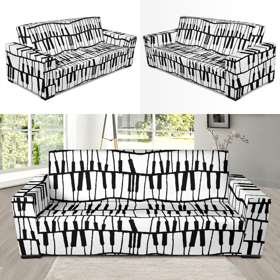 Piano Pattern Print Design 03  Sofa Slipcover