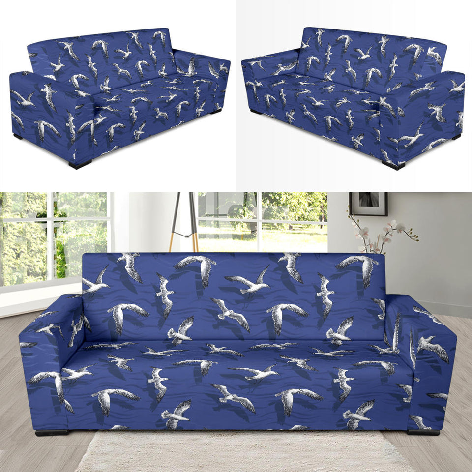Seagull Pattern Print Design 03  Sofa Slipcover