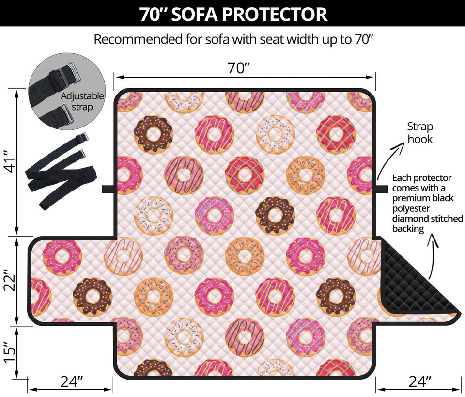 Colorful donut pattern Sofa Cover Protector