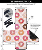 Colorful donut pattern Chair Cover Protector