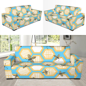 Bee Honeycomb Pattern Sofa Slipcover