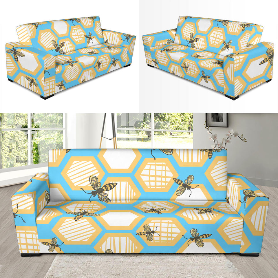 Bee Honeycomb Pattern Sofa Slipcover