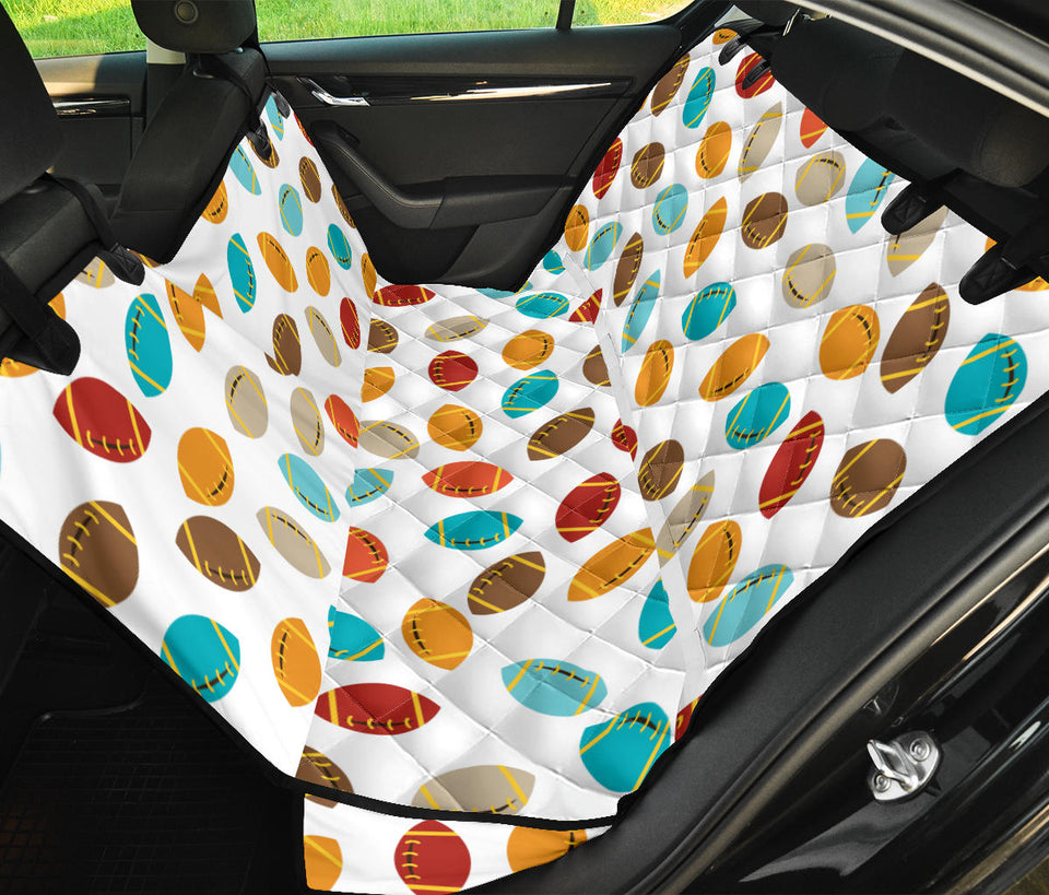 Colorful American Football Ball Pattern Dog Car Seat Covers