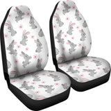 Watercolor Cute Rabbit Pattern  Universal Fit Car Seat Covers