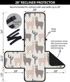 Llama Alpaca pattern Recliner Cover Protector