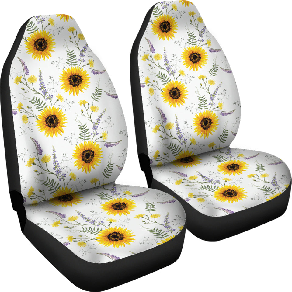 Beautiful Sunflowers Pattern  Universal Fit Car Seat Covers