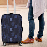 Blue Theme Guitar Pattern Luggage Covers