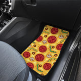Pizza Texture Pattern Front And Back Car Mats