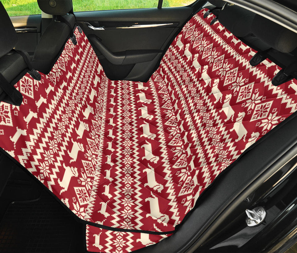 Dachshund Nordic Pattern Dog Car Seat Covers