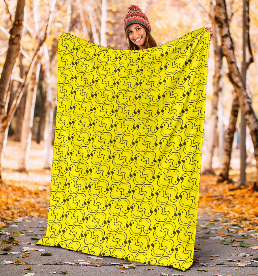 Duck Toy Pattern Print Design 02 Premium Blanket