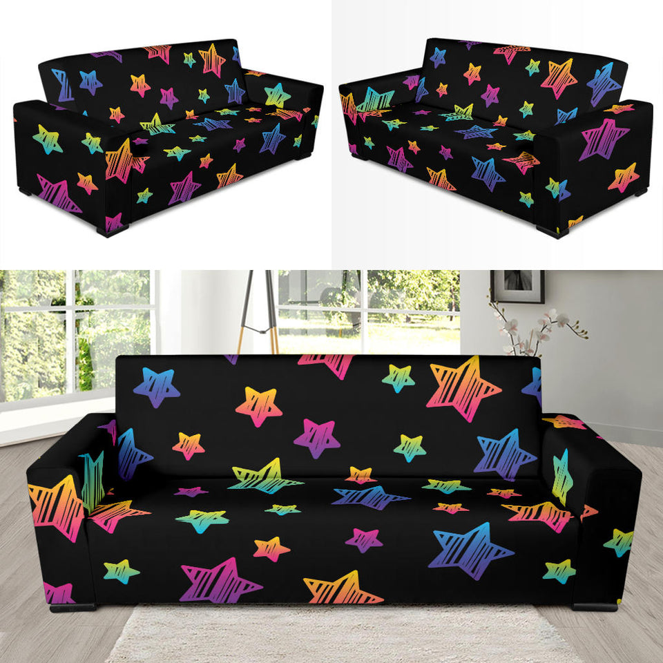 Colorful Star Pattern Sofa Slipcover