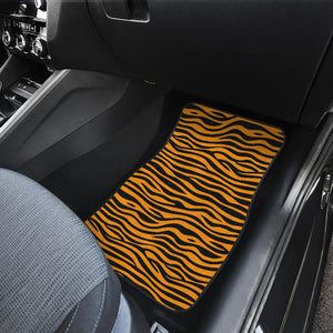 Bengal Tigers Skin Print Pattern Background  Front Car Mats