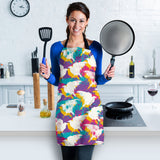 Colorful Crow Illustration Pattern Adjustable Apron