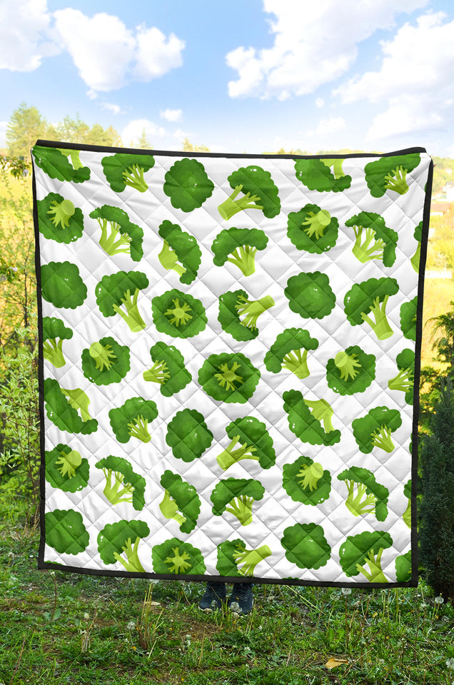 Cute Broccoli Pattern Premium Quilt