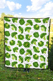 Cute Broccoli Pattern Premium Quilt