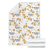 Cute Beagle Dog Pattern Background Premium Blanket