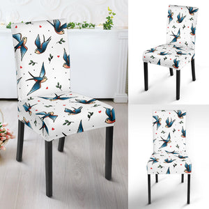 Swallow Pattern Print Design 04 Dining Chair Slipcover