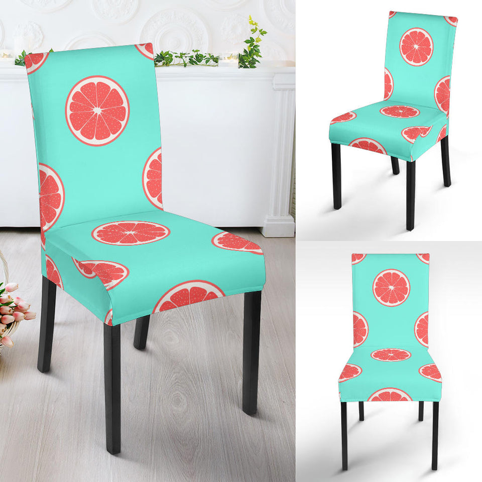 Grapefruit Green Background Dining Chair Slipcover