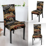 Chameleon Lizard Tropical Leaves Palm Tree Dining Chair Slipcover