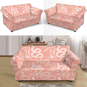 Snake Lilies Flower Pattern Loveseat Couch Slipcover