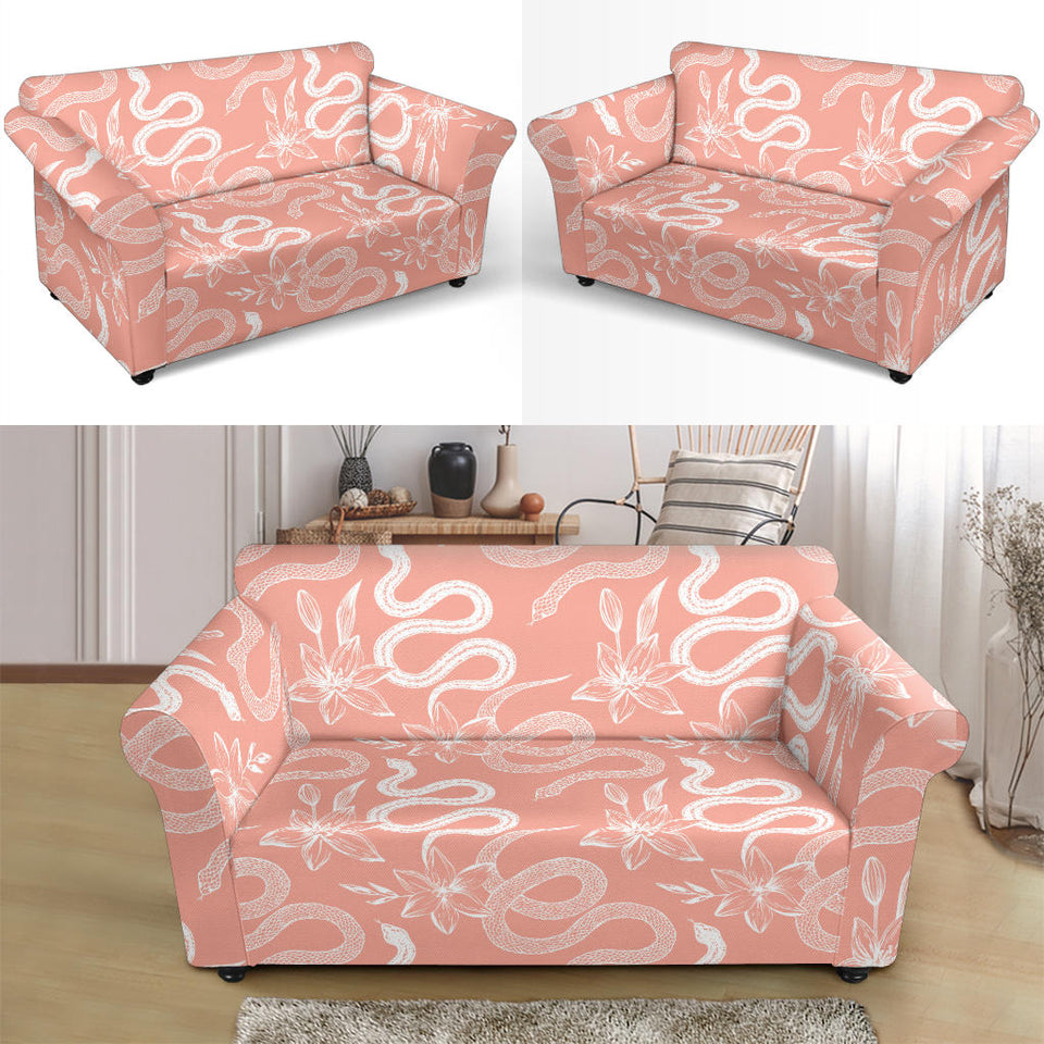 Snake Lilies Flower Pattern Loveseat Couch Slipcover