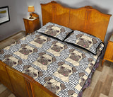Happy pug pattern Quilt Bed Set