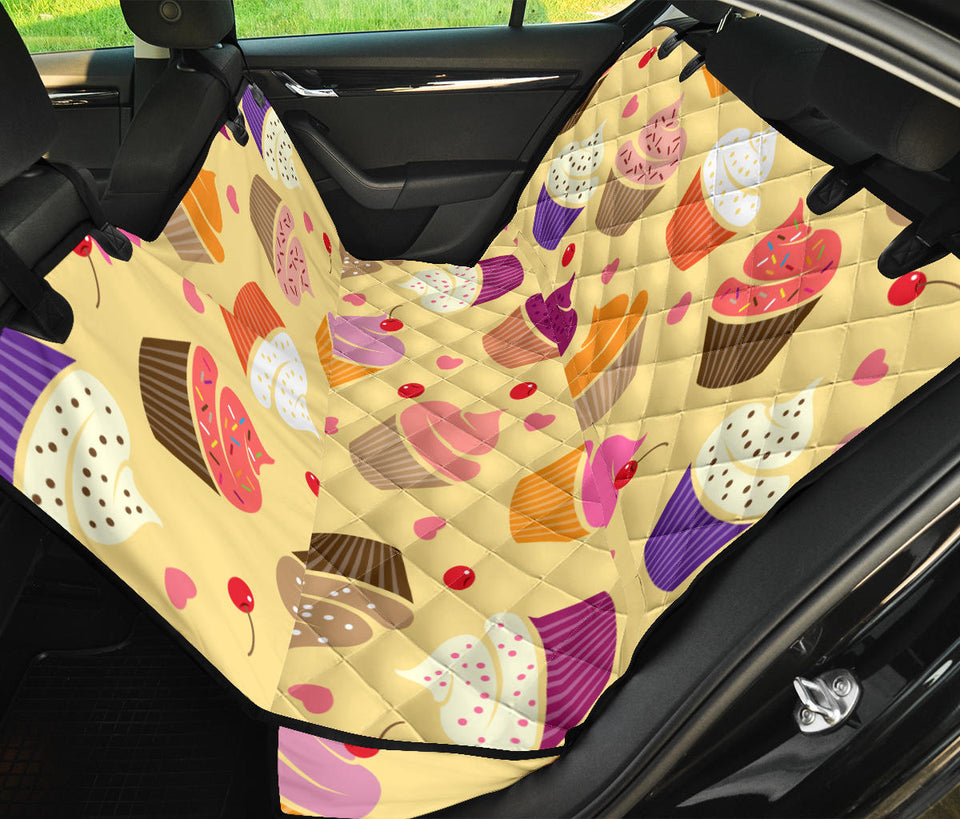 Cake Cupcake Heart Cherry Pattern Dog Car Seat Covers
