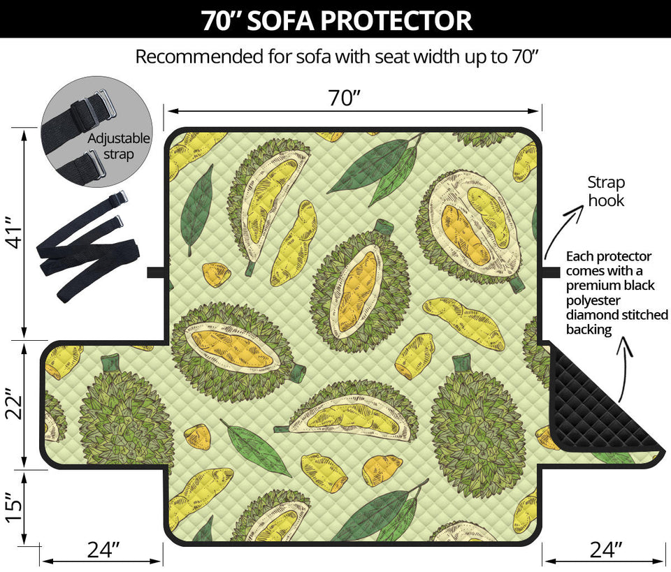 Durian leaves pattern background Sofa Cover Protector
