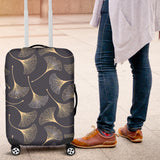 Gold Ginkgo Leaves Luggage Covers