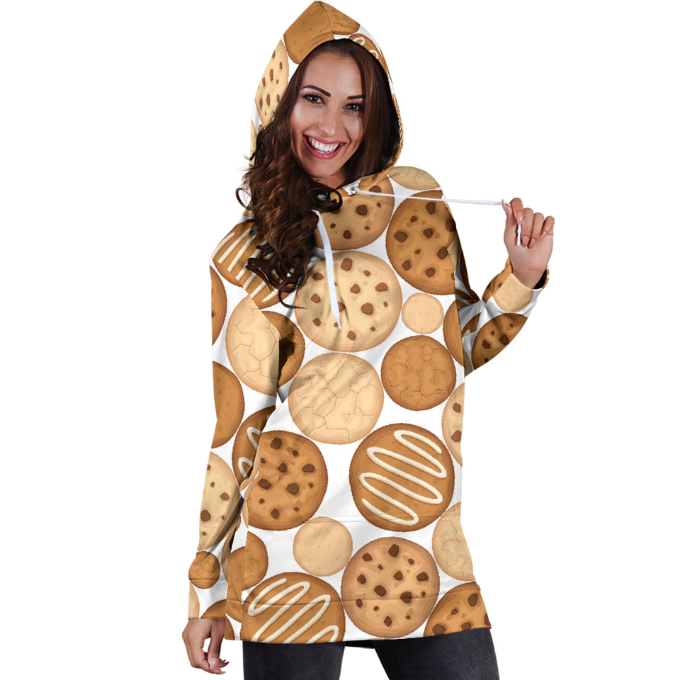 Various Cookie Pattern Women'S Hoodie Dress