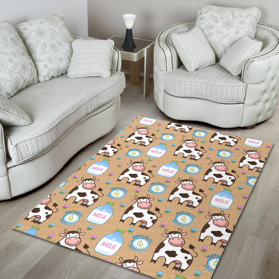 Cow Bottle Of Milk Pattern Area Rug