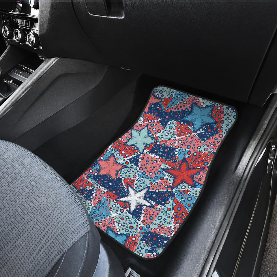 Hand Drawn Colorful Starfish Front And Back Car Mats