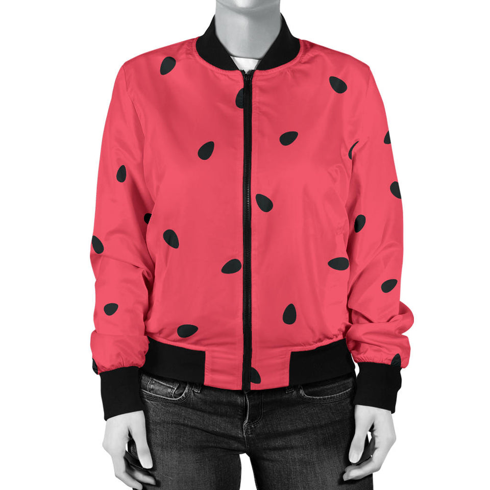 Watermelon Texture Background Women'S Bomber Jacket