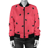 Watermelon Texture Background Women'S Bomber Jacket